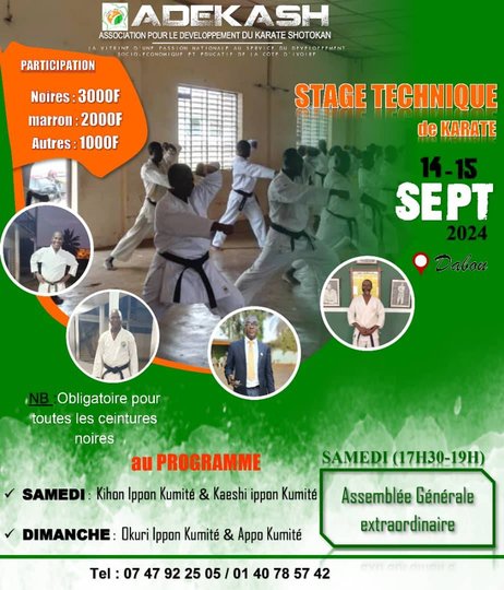 Stage Technique de Karaté - Septembre 2024